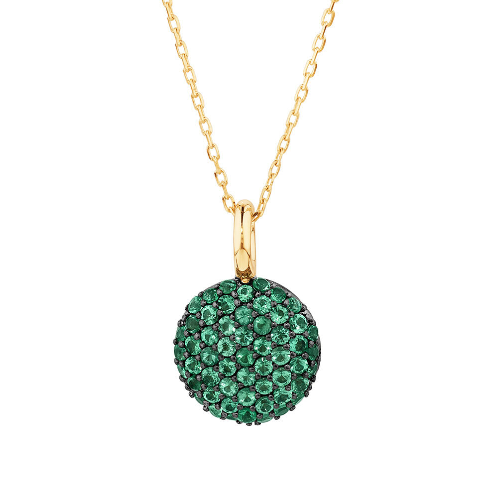 Stardust Emerald Pave Pendant