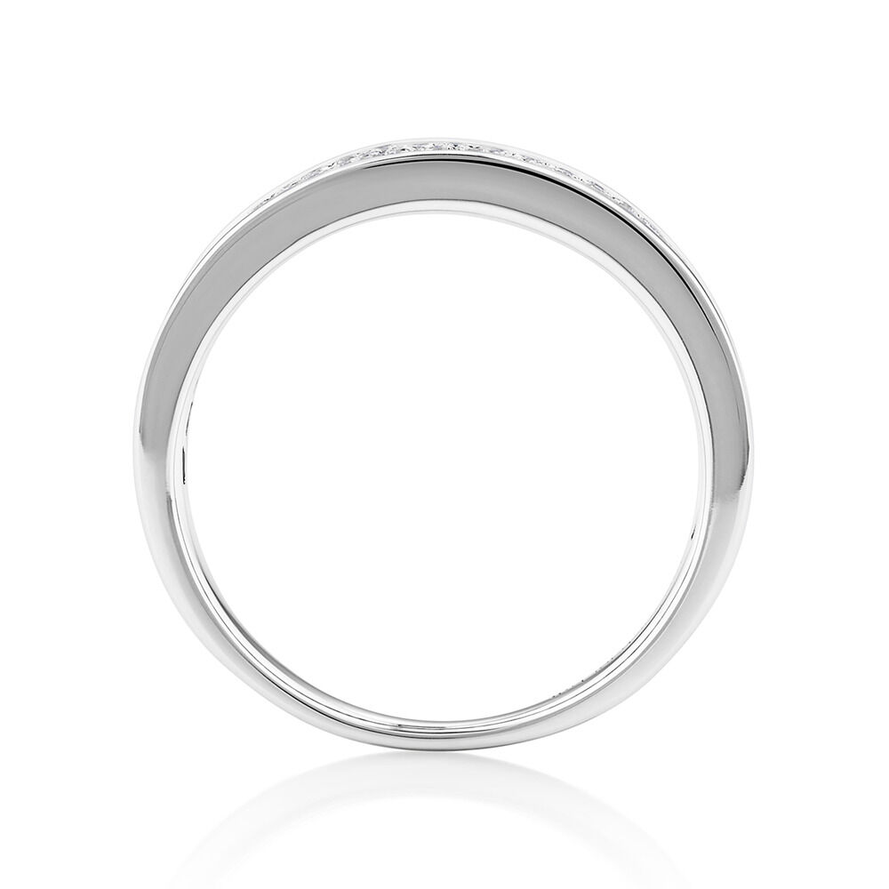 Diamonds Men's Pave Ring in  White Gold