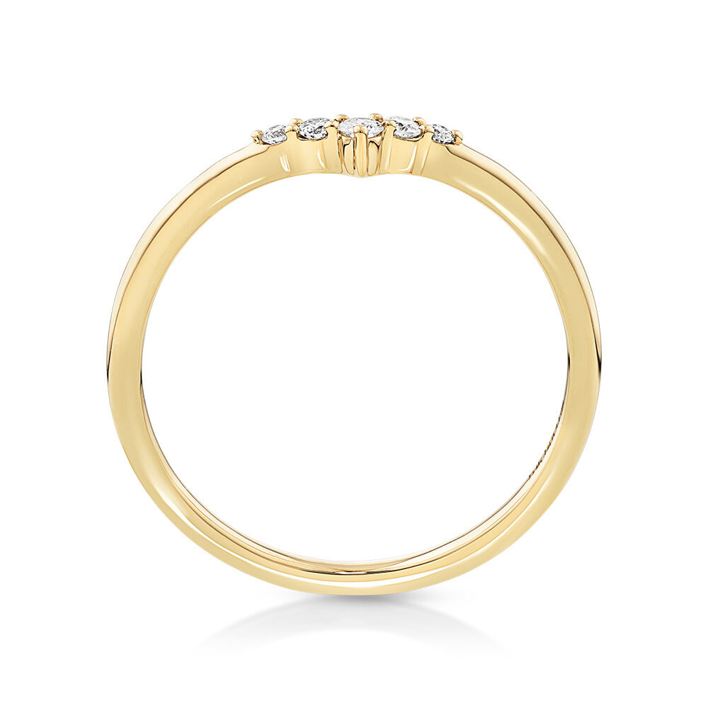 Diamond Chevron Wedding Band