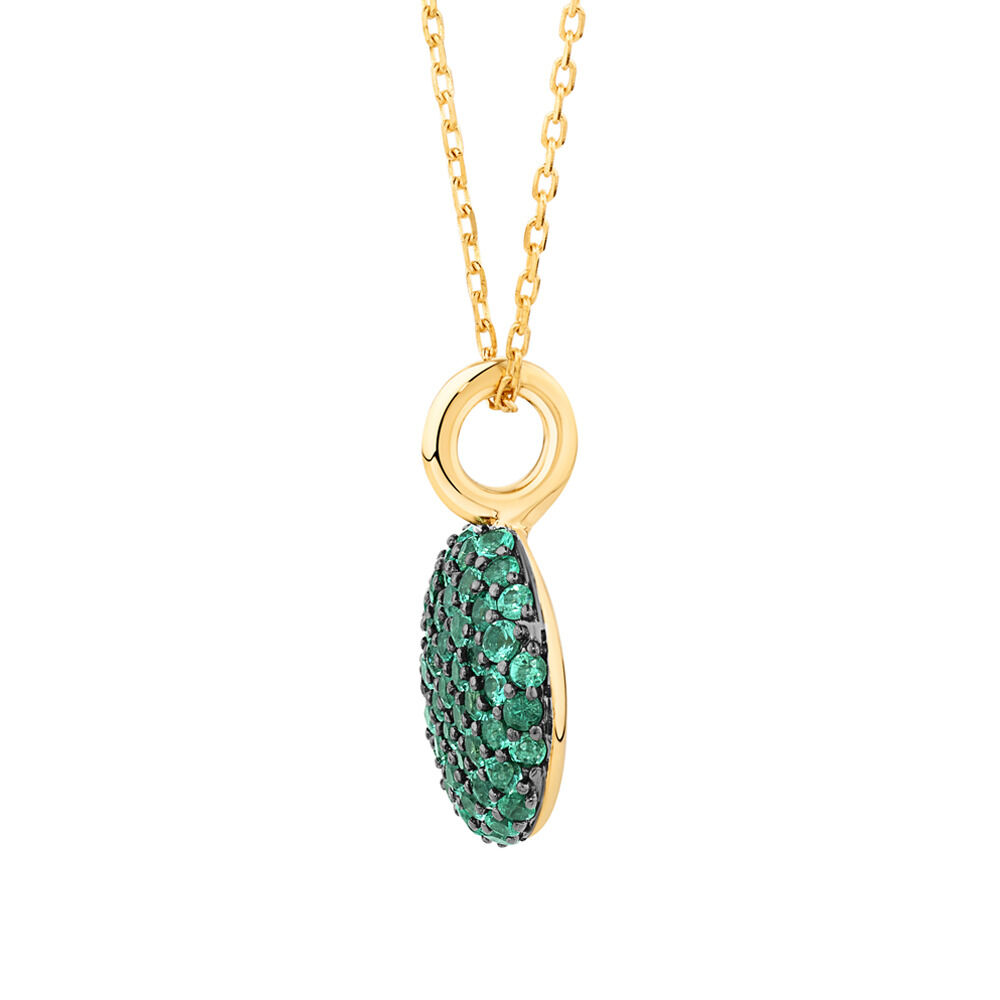 Stardust Emerald Pave Pendant