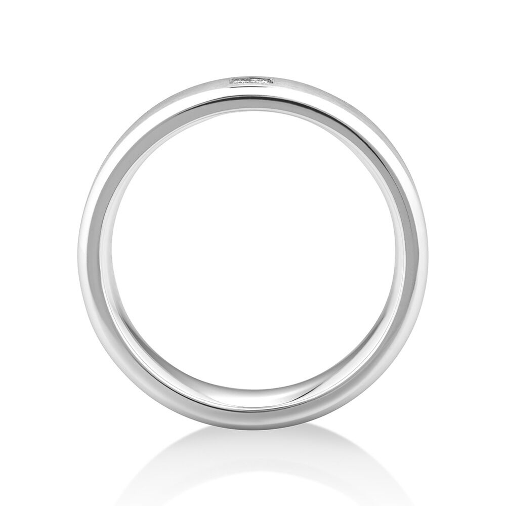 Diamonds Men's Ring in White Gold